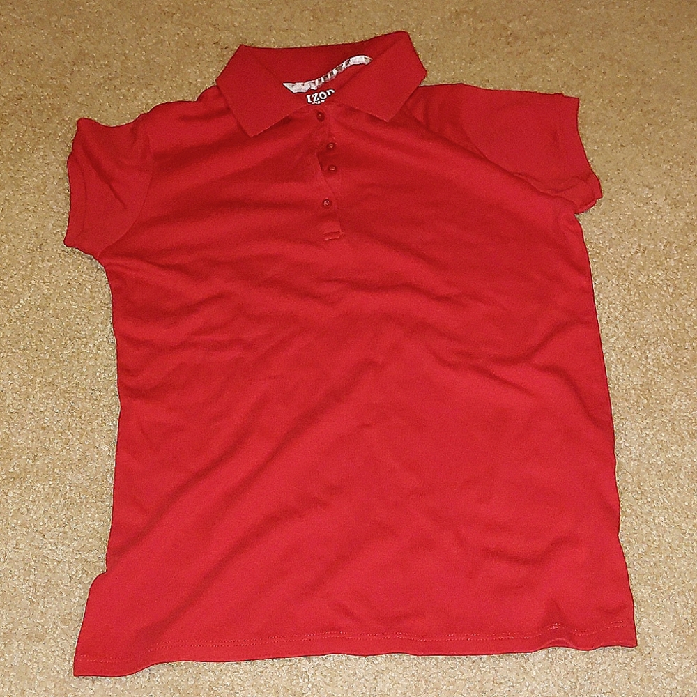 IZOD Red Polo Shirt Size Large in girls (14/16)
